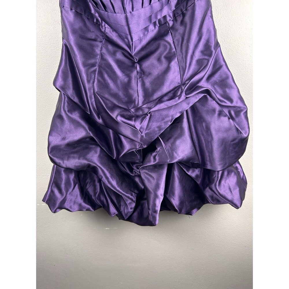 Jessica McClintock gunne Sax purple satin evening cocktail dress 11 Homecoming - Picture 3 of 11